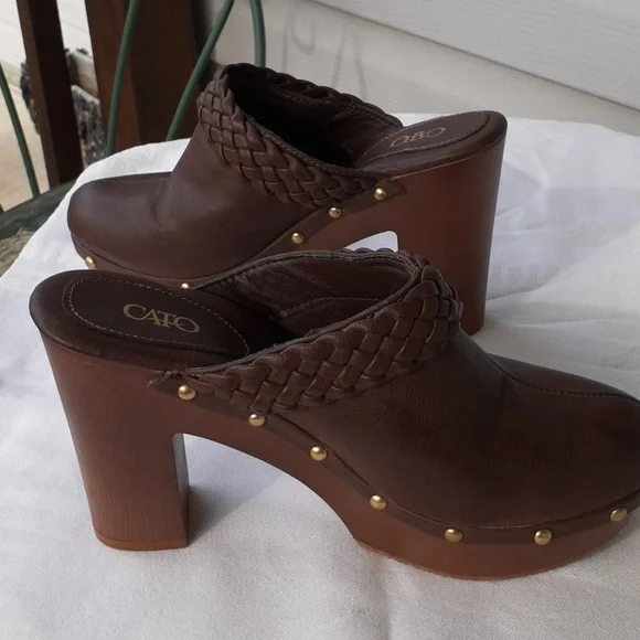 Vintage Cato platform clog shoes with bling size 8M - Picture 4 of 10
